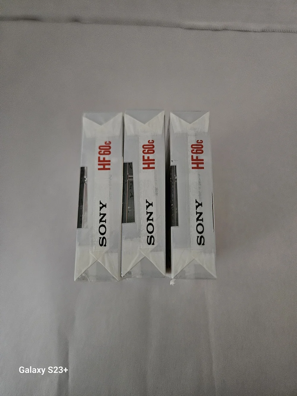 Sony HF 60 Cassette Tape (3-Pack) - Silver & Red